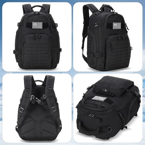 30L Hiking Backpack Lightweight Outdoor Daypack Camping Backpack Outdoor Travel Daypack Day Pack for Man Woman (Black) - color: Black