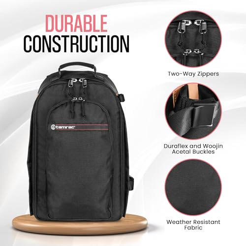 Tamrac Pasadena Camera Backpack for Photographers, DSLR Camera Bag with Laptop Compartment, Professional Photography Backpack, Camera Bag with Tripod Holder System, Travel Camera Carrying Case – Black - style: Pasadena