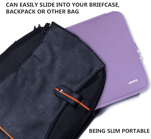 14 inch Laptop Case, Shockproof Protective Computer Sleeve Flip Cover Briefcase Carrying Bag Compatible with 14" HP, Lenovo, Asus, Acer, Notebook, Chromebook Computer, Light Purple - color: Light Purple, size: 14 Inch