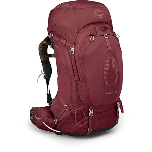 Osprey Aura AG 65L Women's Backpacking Backpack, Berry Sorbet Red, WXS/S - color: Berry Sorbet Red, size: X-Small-Small