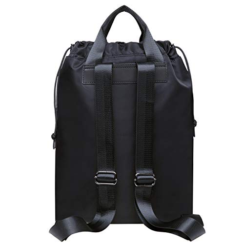 KAUKKO Drawstring Sports Backpack Gym Yoga Bag Shoulder Rucksack for Men and Women BLACK,19.09L - color: H02-2-black