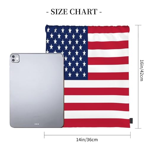 American Flag Drawstring Bag Sport Gym Backpack Beach Travel Sack Draw String Yoga Bag For Men Women - color: American Flag