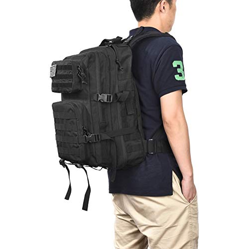 REEBOW GEAR Military Tactical Backpack Large Army 3 Day Assault Pack Molle Bag Backpacks - color: Black