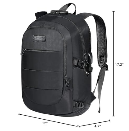 Tzowla 35 Liter Anti Theft Backpack with Giant Tumbler Holder Pocket and Lock,15.6 Inch Laptop Backpack - color: A-black, size: 35 l 15.6 inch