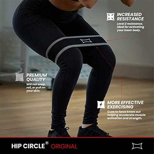 Mark Bell Sling Shot Hip Circle Resistance Bands for Exercising (Level 2) - color: Grey-Black, size: Large