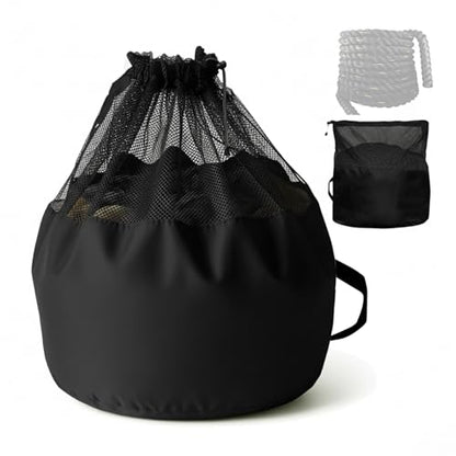 J Bryant Extra Large Battle Rope Storage Bag – Heavy-Duty Carry Sack for Training Ropes, Jump Ropes & Gym Accessories - color: Black