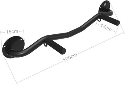 Wall Mounted Pull Up Bar Strength Training Pull-Up Bars Heavy Duty Chin Up Bar Wall Mount with Exercise Bands for Home Gym Indoor Outdoor,