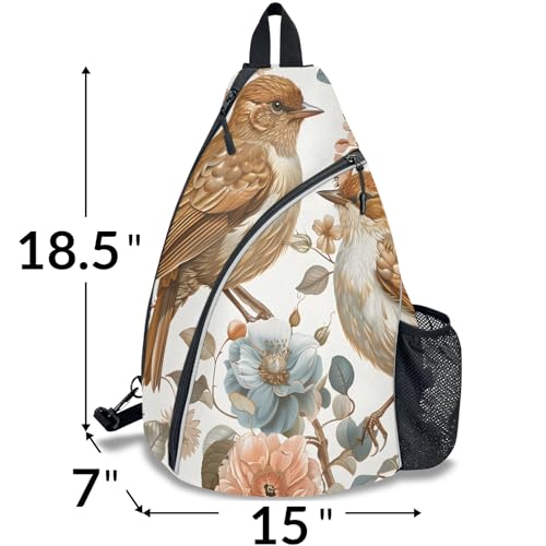Pickleball Bag for Women Men Adjustable Crossbody Sling Backpack Hold Pickleball Paddle Water Bottle - color: Multicolor 15