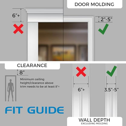 Ultimate Body Press XL Doorway Pull Up bar with Elevated bar & Adjustable Width - color: XL Doorway Pull Up Bar