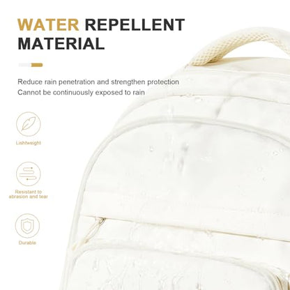 Cute Backpack for College Students Waterproof School Bag High School Backpacks for Teens Girls Boys Laptop Bookbag Casual Daypacks Backpacks for Women Men（Beige） - color: B2-beige