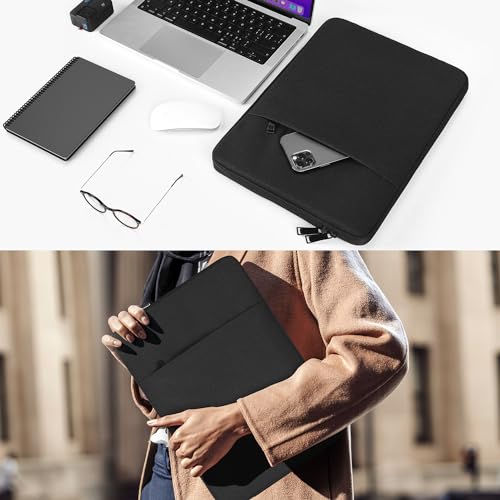 14 Inch Laptop Sleeve Case for DELL XPS 15 / Inspiron 14, HP Pavilion 14/Chromebook 14/Steam 14, Lenovo ideapad 14, ASUS Vivobook 14, Water Resistant Computer Sleeve 14 Inch Laptop Bag -Black - color: Black, size: 14 inch