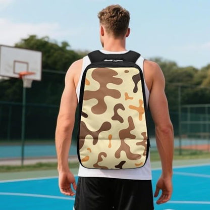 Basketball Backpack With Separate Ball Compartment And Shoes Fit Basketball Volleyball Football - color: Abstract