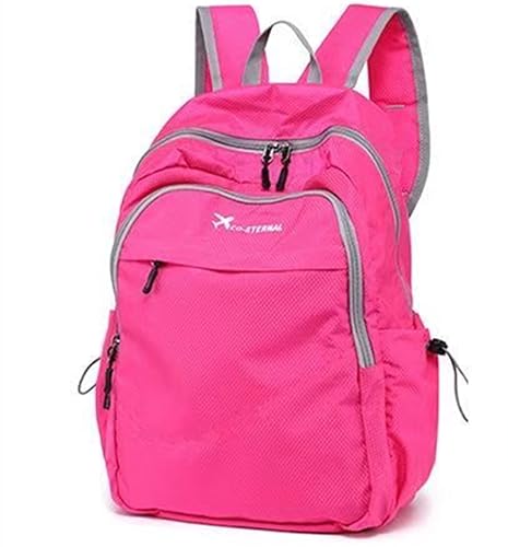 Geboldil Men's and women's lightweight foldable hiking travel backpack waterproof camping backpack fuchsia - color: Fuchsia