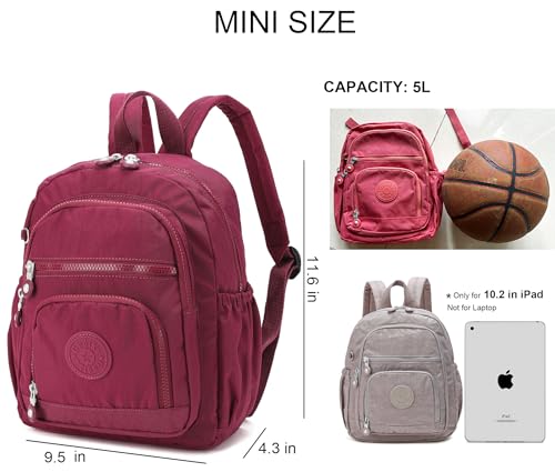 Mini Hiking Waterproof Backpack Purse for Women and Men,Travel Backpack 5L - color: Purple