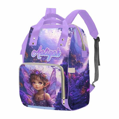Newcos Customized Baby Diaper Bag with Name, Personalized Diaper Backpacks with Water Bottle for Newborn Baby, Custom Name Nursing Tote Mommy Bags for New Mom Women Wife Travel Christmas Purple - color: Patten 03