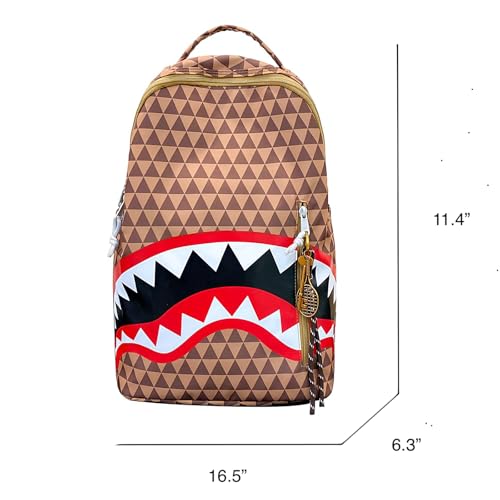 Large Capacity Laptop Backpack Water Resistant Durable Daily Carry Backpack Graphic Urban Streetwear Bookbag for Commuting (Brown) - color: Brown