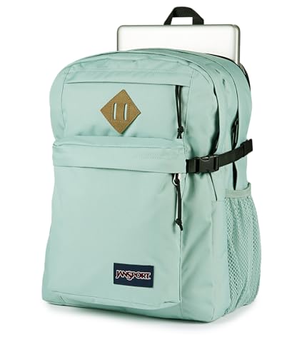 JanSport Main Campus Backpack - Travel or Work Backpack with 15-Inch Laptop Sleeve and Dual Water Bottle Pockets, Faded Sage - color: Faded Sage