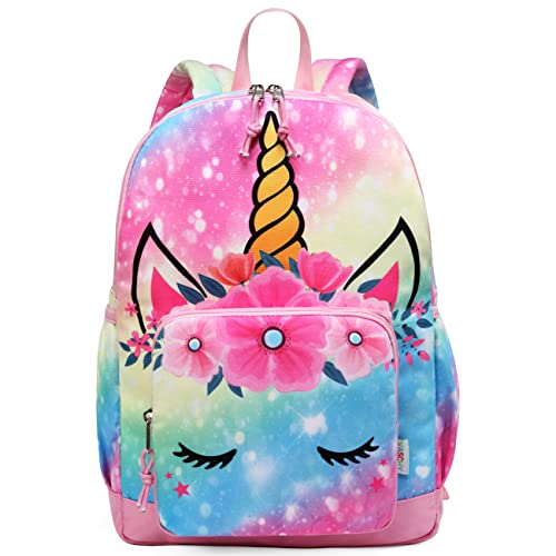 VASCHY Kids backpacks, Cute Lightweight Water Resistant Preschool Backpack for Boys and Girls Chest Strap | Cute - color: Rainbow Unicorn, size: Small (4-6 Yrs) - 15'' H