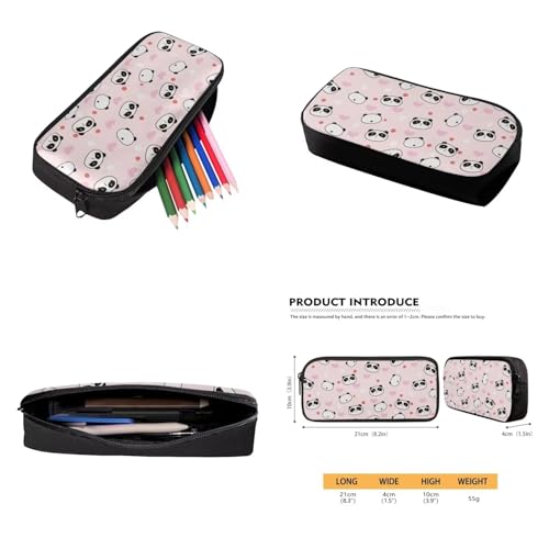 4PCS Cute Panda Backpack for Girls Love Heart School Bag Set with Lunch Box Pencil Case and Water Bottle Holder Trendy Backpack 4 in 1 Set for Travel Children Teens Rucksack - color: Cute Panda Love Heart