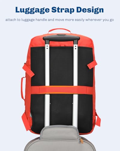 Hynes Eagle 38L Flight Approved Backpack Carry On Travel Bag for Men Women - color: Orange