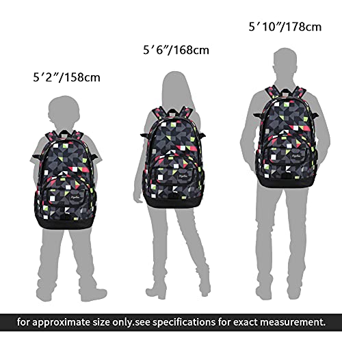 rickyh style School Backpack Travel Bag for Men & Women Lightweight College Back Pack with Laptop Compartmen - color: 04new Grey & Green
