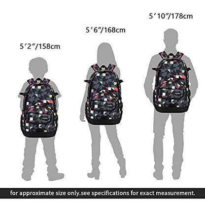 rickyh style School Backpack Travel Bag for Men & Women Lightweight College Back Pack with Laptop Compartmen - color: 04new Grey & Green