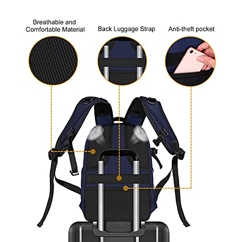MOSISO Camera Backpack, DSLR/SLR/Mirrorless Photography Camera Bag 15-16 inch Waterproof Hardshell Case with Tripod Holder&Laptop Compartment Compatible with Canon/Nikon/Sony, Navy Blue - color: Navy Blue