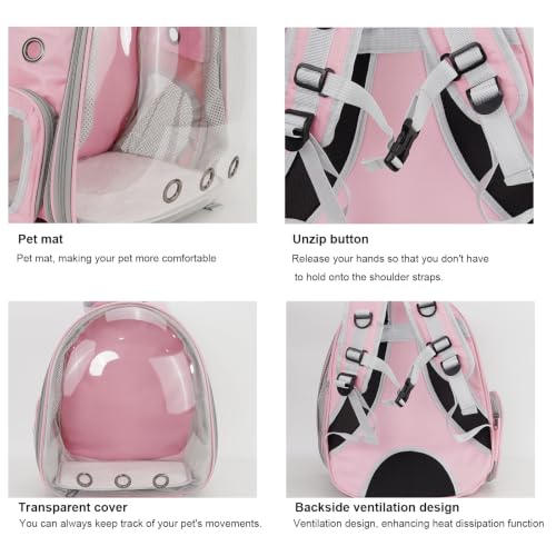 Cat Backpack Carrier, Front Expandable Expandable Bubble Pet Backpack, Ventilated Transparent Capsule Dog Backpack for Small Cats Dogs Birds Bunny, Airline Approved - color: FrontExpand-PK