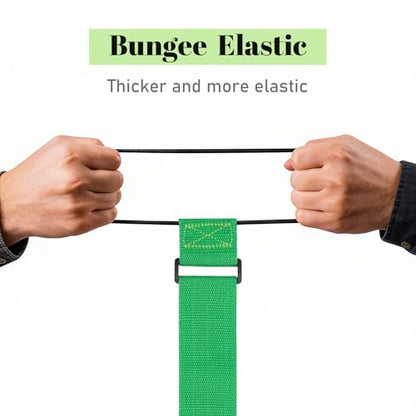 Multi Use Strong Adjustable Luggage Connector Straps for Suitcases,2 Pack Flexible Luggage Accessories Elastic Fastening Bag Strap (Green) - color: Green
