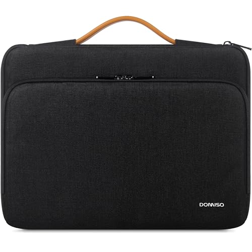 DOMISO Laptop Sleeve for MacBook Pro 14 Inch, Protective Case with Handle, Compatible with M4/M3/M2/M1 Chip Models, Black - color: Black, size: 14 inch