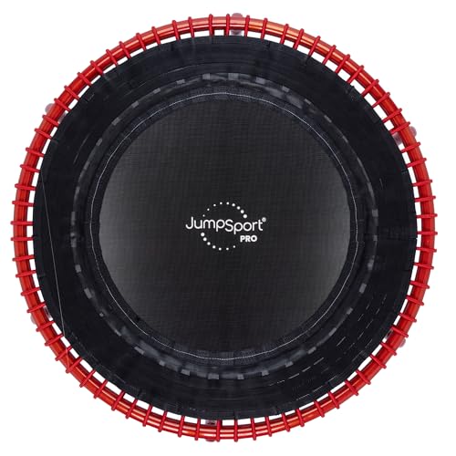 JumpSport 44" PRO Fitness Trampoline, Model 550 Workout Exercise Rebounder, Red