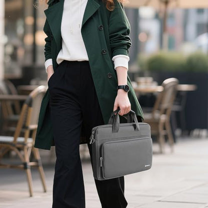 NIDOO 14-15 inch Laptop Shoulder Bag Briefcase Messenger Sleeve for 15" MacBook Air M4 M3 / 15" Surface Laptop 5 4 3/16" MacBook Pro M4 M3 M2/ 15" Dell Latitude 5540/15" Lenovo ThinkBook 15 Gen 4 - color: Dark Grey, size: 14 - 15 inch