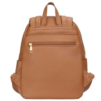 KKXIU Trendy Leather Backpack Purse for Women and Ladies Shoulder Travel Daypacks Bags (A-Brown) - color: A-brown, style: Backpack