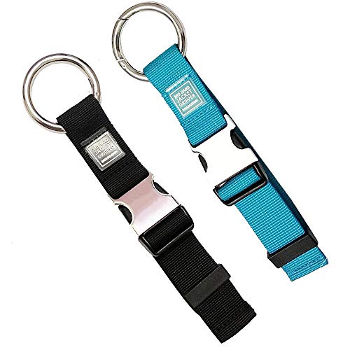 2PCS Add a Bag Luggage Strap Jacket Gripper,Heavy Duty Luggage Straps Carry-on Baggage Suitcase Straps Belts Travel Accessories (Black/Blue) - color: Black/Blue