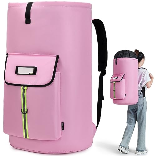 laundry bag backpack,extra-large heavy duty laundry bags,laundry backpack for college students,drawstring closure (Light Pink Laundry Bag) - color: Light Pink Laundry Bag
