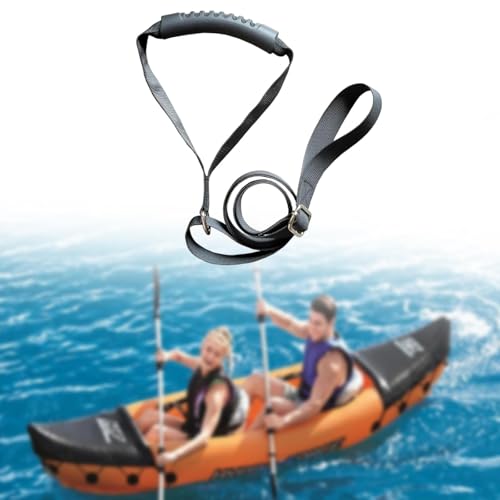 Colaxi Kayak Stand up Assist Strap Pulling Cord Towing Rope with Handle Dragging Accessories Pull Strap Canoe Drag Strap for Kayaker