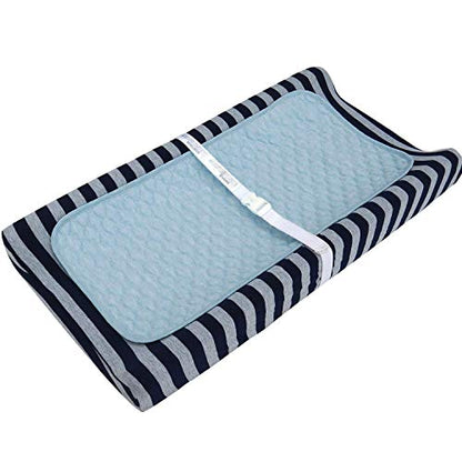 BlueSnail Quilted Thicker Waterproof Changing Pad Liners,3 Count(Blue 13” x 27”) - color: Blue(13” X 27”)