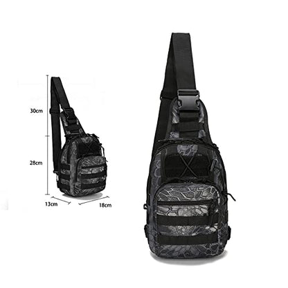 Outdoor Sports Hiking Sling Bag Shoulder Pack Camouflage Tactical Molle Combat Chest Bag - color: Dd