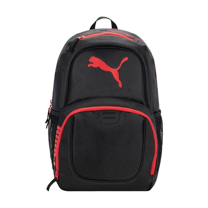 Puma Evercat Contender 3.0 Backpack Bag, Black/Bright, OS - color: Black/Bright Red, style: Contender Backpack With Laptop Sleeve, Item Organizer & Media Pocket