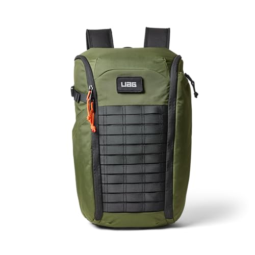 URBAR ARMOR GEAR UAG 20-Liter Laptop Backpack - Lightweight Travel Carry-on Luggage Daypack Fits up to 16" Laptop, Civilian Olive Drab/Orange - color: Civilian - Olive Drab/Orange, size: 20-Liter