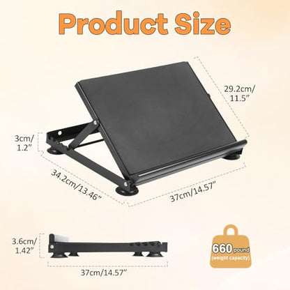 Steel Slant Board Calf Stretcher, 600 Lbs 5-Level Adjustable Incline Board Squat Wedge Achilles Ankle Stretcher Non-Slip Surface for Squat, Fitness, Physical Therapy