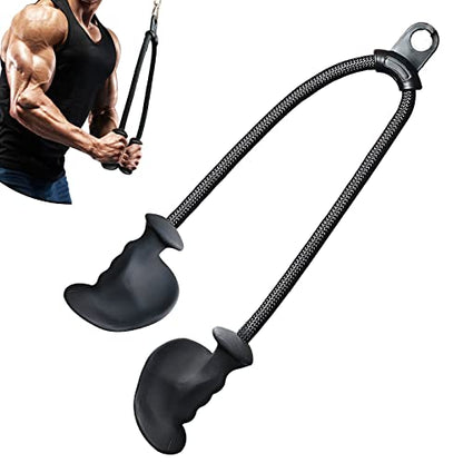 BLUSLM Ergonomic Tricep Rope Pulldown Attachments, Upgraded 27 32 40 & 47 Inch Extra Long Triceps Rope Cable Attachments for Gym, LAT Pull Down Bar for Cable Machine, Tricep Workout Cable Attachments - color: HAND ROPE-03