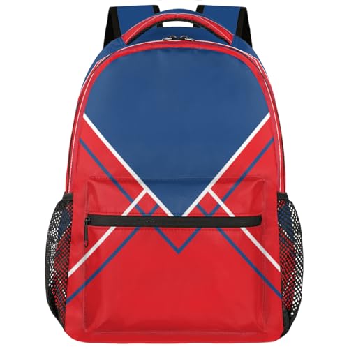 Pardick Blue Red Backpacks Travel Backpack for Women Men Waterproof Bookbag Laptop Backpack with Compartment Traveling Back Pack for Work, Sport, Gym - color: Blue Red