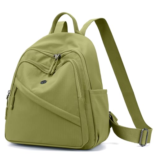 Mini Backpack Purse for Women Lightweight Nylon Casual Bag Small Daypacks for Work Travel (C Grass Green) - color: C Grass Green
