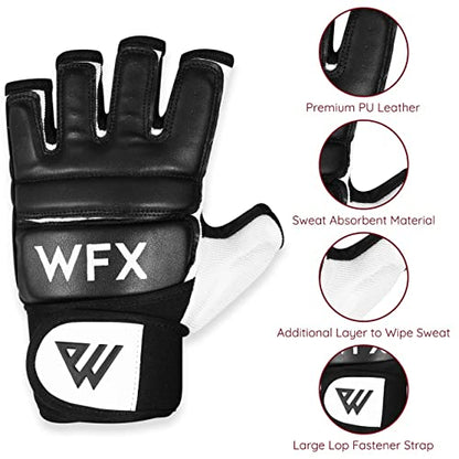 WFX Punch Bag Boxing Gloves Karate Mitts MMA Body Combat Taekwondo Training Martial Art Fighting Grappling Muay Thai TKD MMA Synthetic - size: Small