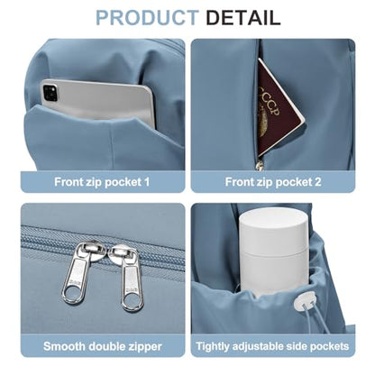 Basic Backpack For High School Women Men,Lightweight Casual Daypack College Backpack,Simple Bookbag For Teens Boys Girls,Waterproof School Bag(Blue) - color: C4-blue