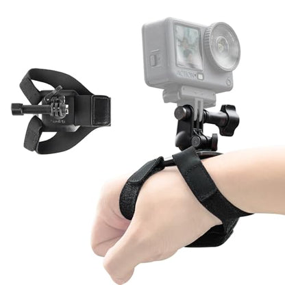 SMALLRIG Wrist Strap Mount for GoPro Hero 13/12/11/10/9 Black, for DJI Osmo Nano Action 6/5 Pro/4/3, for Insta360 X5/4/3/Ace Pro 2, for AKASO, with Ball Head Adapter Base - 5723 - style: Wrist Strap