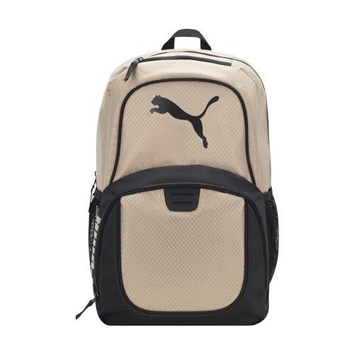 PUMA Contender Backpack with Laptop Sleeve, Item Organizer & Media Pocket, Tan Combo, One Size - color: Tan Combo, style: Contender Backpack With Laptop Sleeve, Item Organizer & Media Pocket