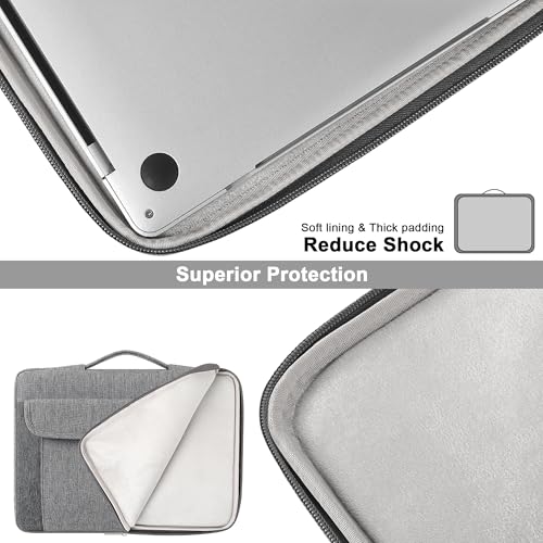 DOMISO 15.6-16 Inch Laptop Sleeve Case,Water-resistant Laptop Protective Case for MacBook Pro16,Dell XPS 16,Lenovo,HP, ASUS, Acer,Gray - color: Grey, size: 15.6-16 Inch
