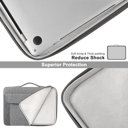DOMISO 15.6-16 Inch Laptop Sleeve Case,Water-resistant Laptop Protective Case for MacBook Pro16,Dell XPS 16,Lenovo,HP, ASUS, Acer,Gray - color: Grey, size: 15.6-16 Inch
